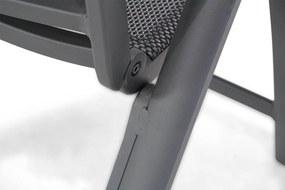 Tuinset 6 personen 220 cm Aluminium/Textileen /Graniet/Aluminium/textileen Grijs Presto Vasto/Graniet