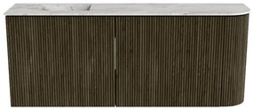 Mondiaz Joya DLux 100cm toiletmeubel ronding rechts shadow met wastafel faye links 1 kraangat glace