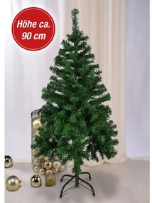 HI Kerstboom met metalen standaard 90 cm groen