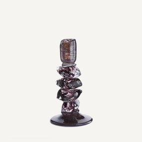 Handgeblazen glazen kandelaar, H23 cm, Qimera