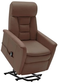 vidaXL Sta-op-stoel verstelbaar kunstleer bruin