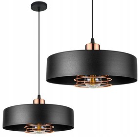 Hanglamp APP1246-1CP Zwart/Rose goud