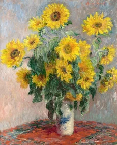 Kunstreproductie Bouquet of Sunflowers (1881), Claude Monet