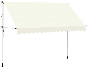 vidaXL Luifel handmatig uittrekbaar 350 cm crème