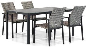 Tuinset 4 personen 160 cm Wicker Grijs Lifestyle Garden Furniture Upton/Varano