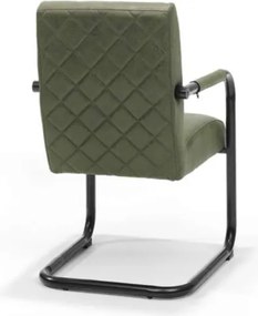 Eetkamerstoel - Monaco - stof Maya lederlook groen