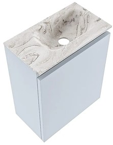 Mondiaz Ture DLux toiletmeubel 40cm clay met wastafel glace rechts zonder kraangat