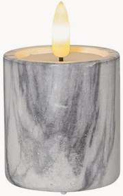 LED-blokkaarsen Flame Marble met timerfunctie, 2-delig