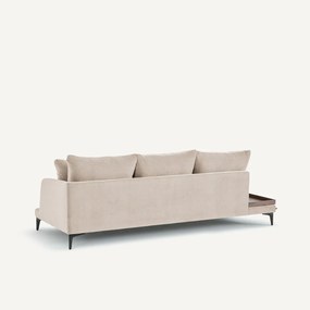 Halve bank met tafelblad van stoned fluweel, MODERNISTE
