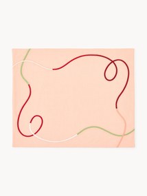 Placemats Sue met abstracte borduurwerk, 2 stuks