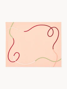 Placemats Sue met abstracte borduurwerk, 2 stuks