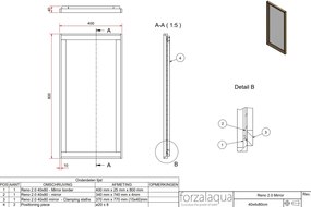 Forzalaqua Reno spiegel 40x80cm black oiled