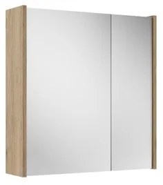 Saniclass Prime Spiegelkast - 60x63x16cm - inclusief zijpanelen - eiken SW1212815/SW812072