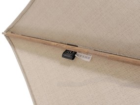 4 Seasons Outdoor Siesta PREMIUM 300 x 300 cm parasol zand, wood look frame Parasol   beige weerbestendig