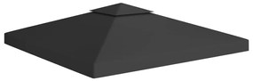 vidaXL Prieeldak 2-laags 310 g/m² 3x3 m zwart