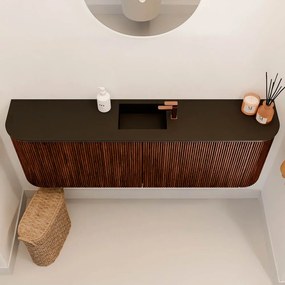 Mondiaz Joya 125cm toiletmeubel ronding links/rechts ruby met wastafel faye midden 1 kraangat urban