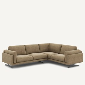 Hoekbank van stonewashed fluweel, CÉSAR