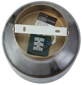 Moderne plafondlamp messing met smoke glas - Stiklo