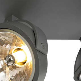 Design Spot / Opbouwspot / Plafondspot grijs verstelbaar 2-lichts - Go Design G9 Binnenverlichting Lamp