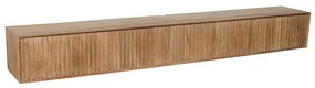 Starfurn Madison Naturel Hangend Tv-meubel Mangohout Ribbels 280 Cm - 280x35x30cm.