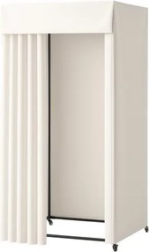 VEVOR Paskamer Oprolbare Paskamer met Dikke Gordijnen, Privacy Scherm met Stevige Metalen Haak, voor Boetieks Winkelcentra Kleermakerswinkels 99 x 99 x 204,5 cm (Zwart & Beige)