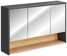 Comad Borneo Cosmos 843 FSC spiegelkast 120cm eiken/grijs