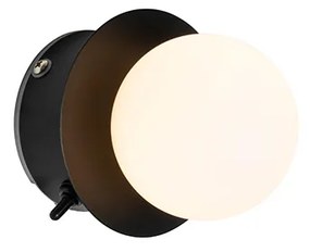 Wandlamp zwart IP44 met schakelaar - Cederic