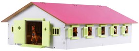 Kids Globe Paardenstal met 9 boxen 1:32 roze 610188