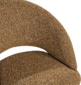 By-Boo Nido Eetkamerstoel Met Zwart Onderstel Bruin