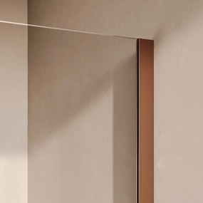 Brauer Stellar nisdeur met vaste wand 140cm koper geborsteld PVD