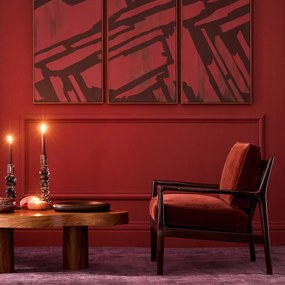 Fluwelen fauteuil met gelakt frame, Dilma