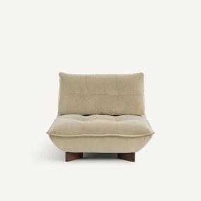 Modulaire fauteuil in stonewashed fluweel, KAORI