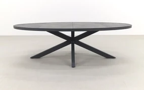 Jasmine Black/Silva 240x115 cm. ovale tuinset - 7-delig