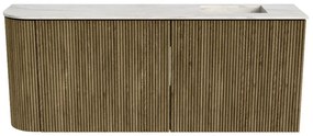 Mondiaz Joya DLux 100cm toiletmeubel ronding links dusk met wastafel faye rechts 1 kraangat ostra