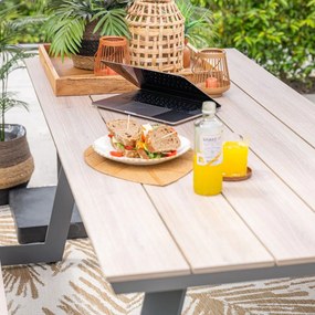 Garden Impressions Sarria picknick set 200 x 90 - donker grijs