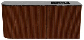 Mondiaz Joya DLux 90cm toiletmeubel ronding links ruby met wastafel faye rechts 1 kraangat lava