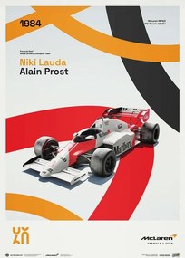 Kunstdruk McLaren Racing - MP4/2 - 60th Anniversary - 1984, Automobilist