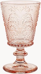 Glazen waterglazen Garden van structuurglas, 4-delig