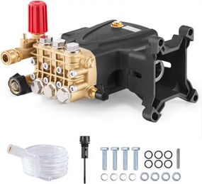 VEVOR hogedrukreinigerpomp, 1-inch as, horizontale triplexzuiger, 4000 PSI, 4,0 GPM, vervangende hogedrukreinigerpompset met hardware, compatibel met Simpson MorFlex 40224, 40225, 40226, Santoprene