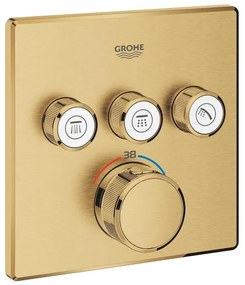 Grohe SmartControl Inbouwthermostaat - 4 knoppen - 15.8x15.8cm - brushed cool sunrise 29126GN0