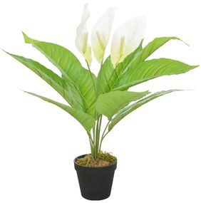 vidaXL Kunstplant met pot Anthurium 55 cm wit