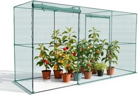 VEVOR plantenbeschermingstent, 3560x1200x1940 mm, plantenbeschermingsnet, deur met ritssluiting, winddicht, plantenkas voor verhoogde plantenbedden, buiten, tuin, terras en gazon