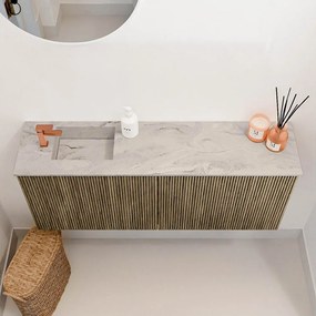Mondiaz Joya DLux 100cm toiletmeubel dusk met wastafel faye links 1 kraangat glace