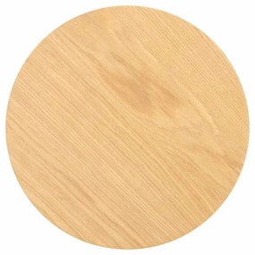 Richmond Interiors Belfort Ronde Bijzettafel Eiken Met Ribbels - 50 X 50cm.