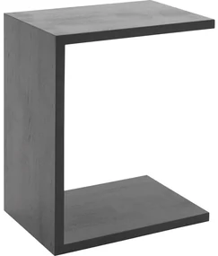 Goossens Bijzettafel Quinze, hout eiken zwart, modern design, 50 x 60 x 35 cm