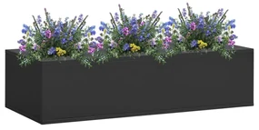 vidaXL Kantoorbloembak 90x40x23 cm staal antracietkleurig