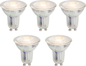 Set van 5 GU10 50 dimbare LED lampen 3.9W 450 lm 2700K longlife