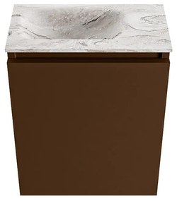 Mondiaz Ture DLux toiletmeubel 40cm rust met wastafel glace links zonder kraangat