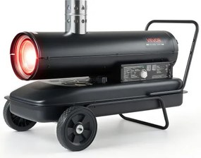 VEVOR Indirecte Verwarming 30 kW Dieselverwarming 50 liter Petroleumverwarming, Verwarming voor Werkplaats, Garage, Magazijn & Bouwplaats, Thermostaatregeling, Dual-Fuel Filtratie, Max. 1100 m³/u & 192 m², Zwart