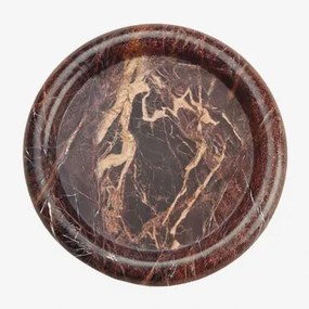 Ronde Sleutelschaal Ø20 Cm In Velmar Marmer Rood Marmer Cherry Gold - Sklum